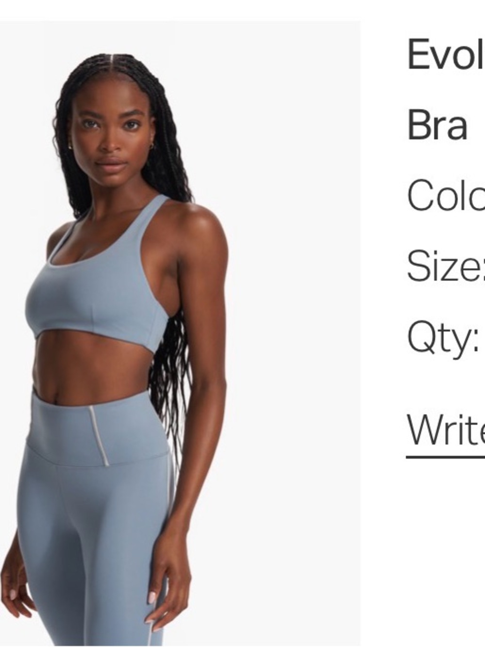 Vuori Luna Short and matching bra top in Cloud - Picture 5 of 9